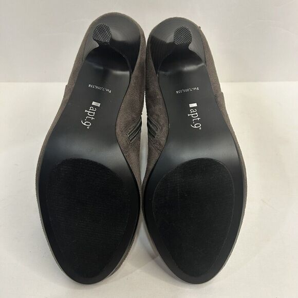 Apt.9 Women’s Size 7.5M Media Grey Zip High Heel Ankle Boots - Picture 7 of 8